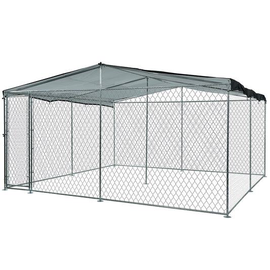 4x4m Dog Enclosure Kennel Large Chain Dogs Cat Cage Pet Animal Cover Shade Fencing Run Playpen