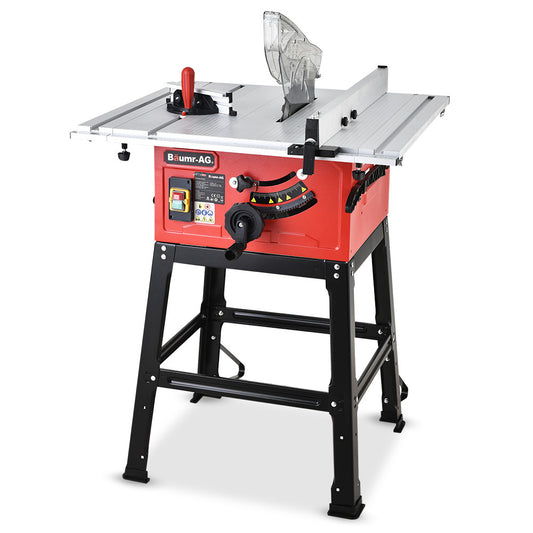 Baumr-AG 2000W 254mm Corded Table Saw with Stand, Extendable, Laser Guide