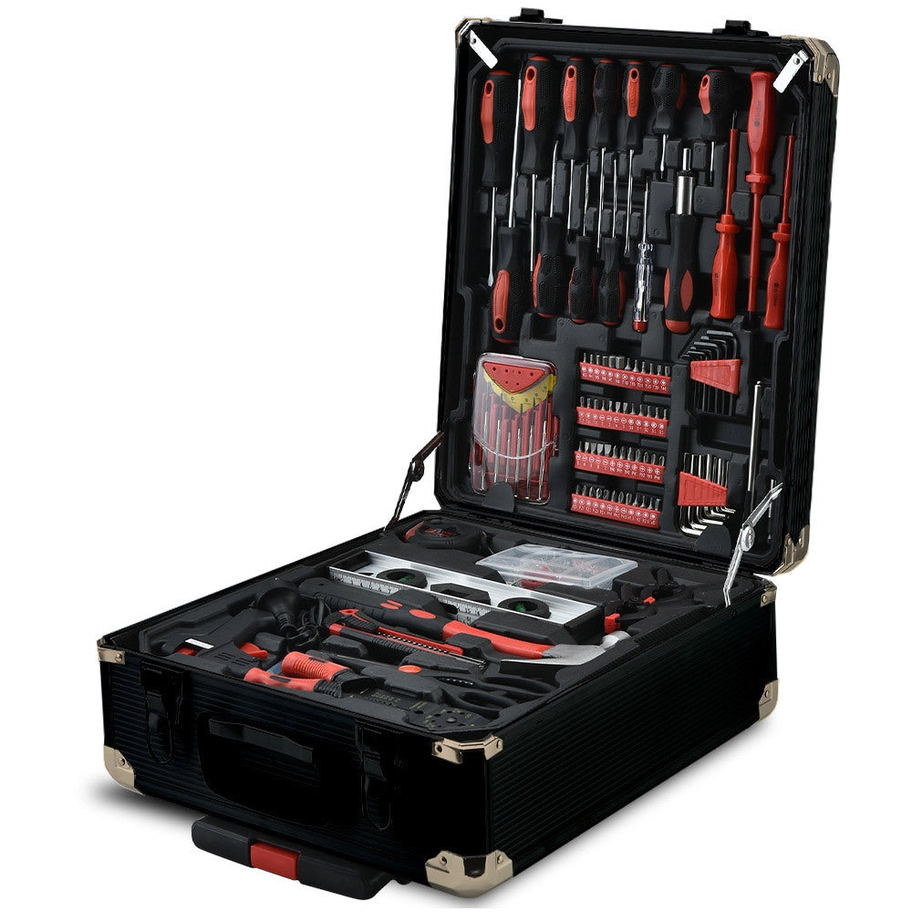 BULLET 925PC Tool Box On Wheels Kit Trolley Mobile Handle Toolbox Set Storage