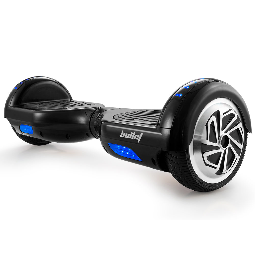 BULLET Gen III Hoverboard Scooter 6.5" Wheels, Colour LED Lighting, Carry Bag, Black