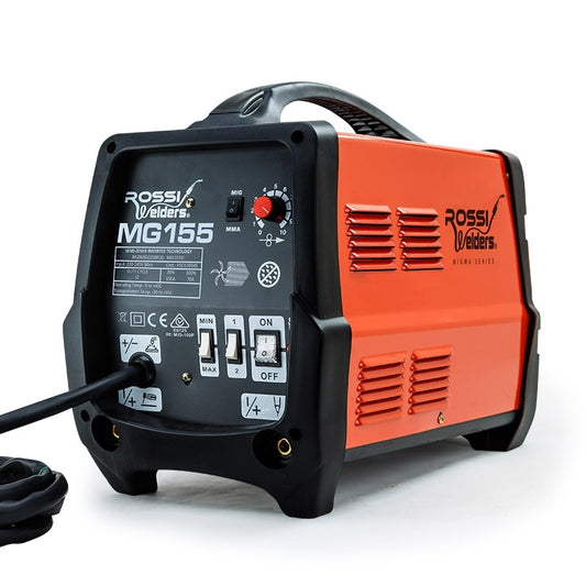 ROSSI 155Amp MIG ARC MAG Gas Gasless Welder DC Welding Machine Inverter Tool