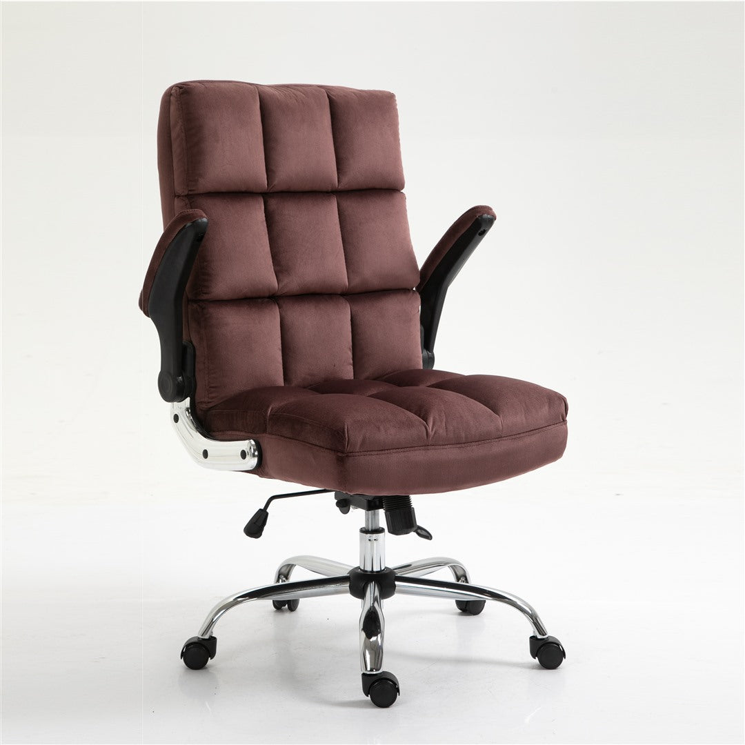 Velvet Home Ergonomic Swivel Adjustable Tilt Angle and Flip-up Arms Office Chair