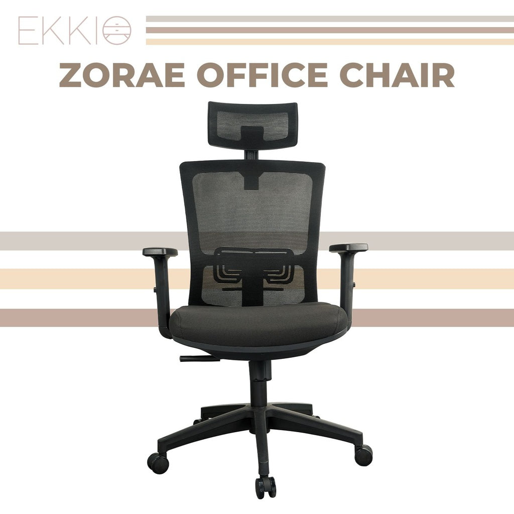 EKKIO Zorae - Office Chair (Black) EK-OC-100-SQ / EK-OC-100-BST