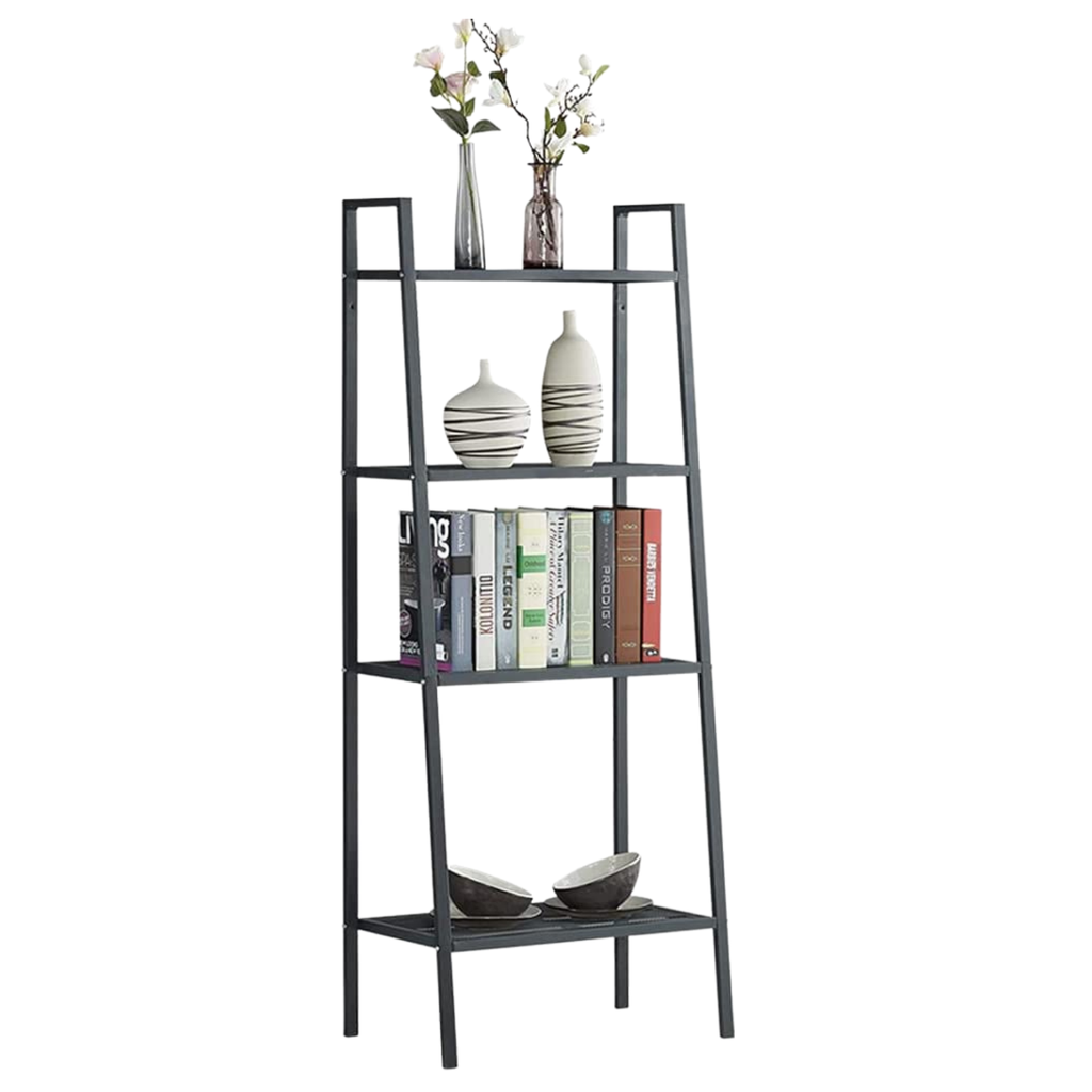 EKKIO Ladder Shelf 4 Tier (Black) EK-LS-101-DSH