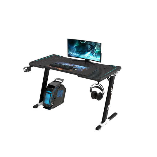 EKKIO RGB Gaming Desk Z Shape Black 140cm EK-GD-107-AL