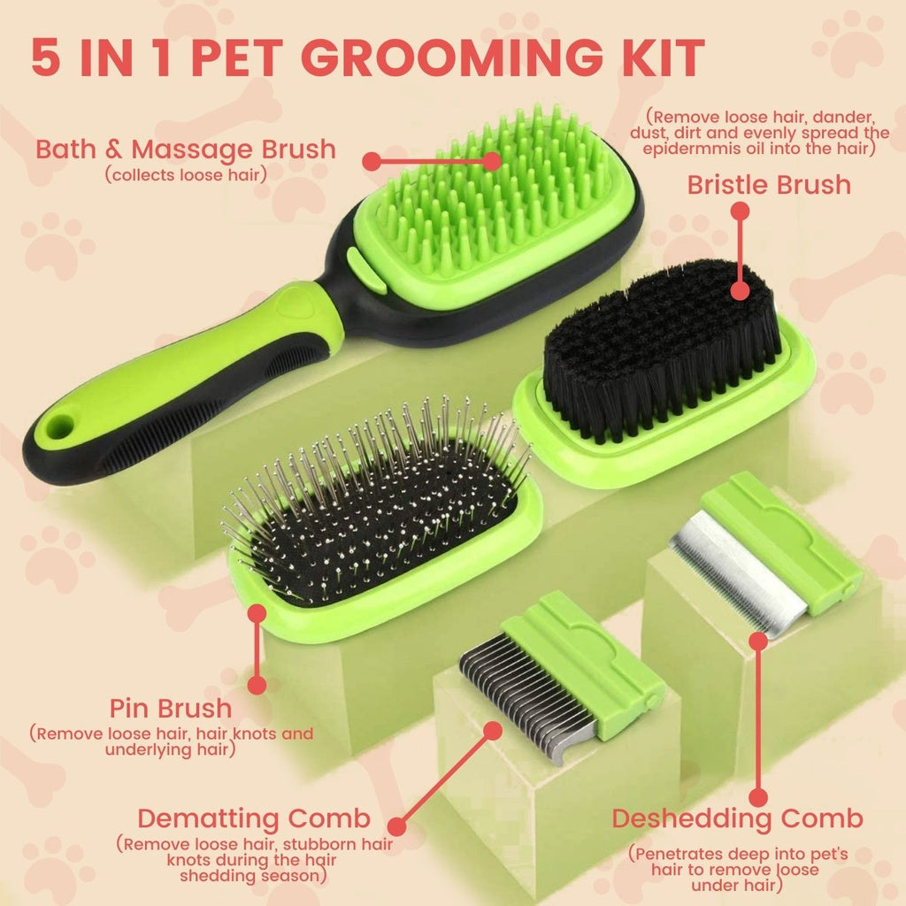 Floofi 5in1 Pet Grooming Set FI-GB-103-KD