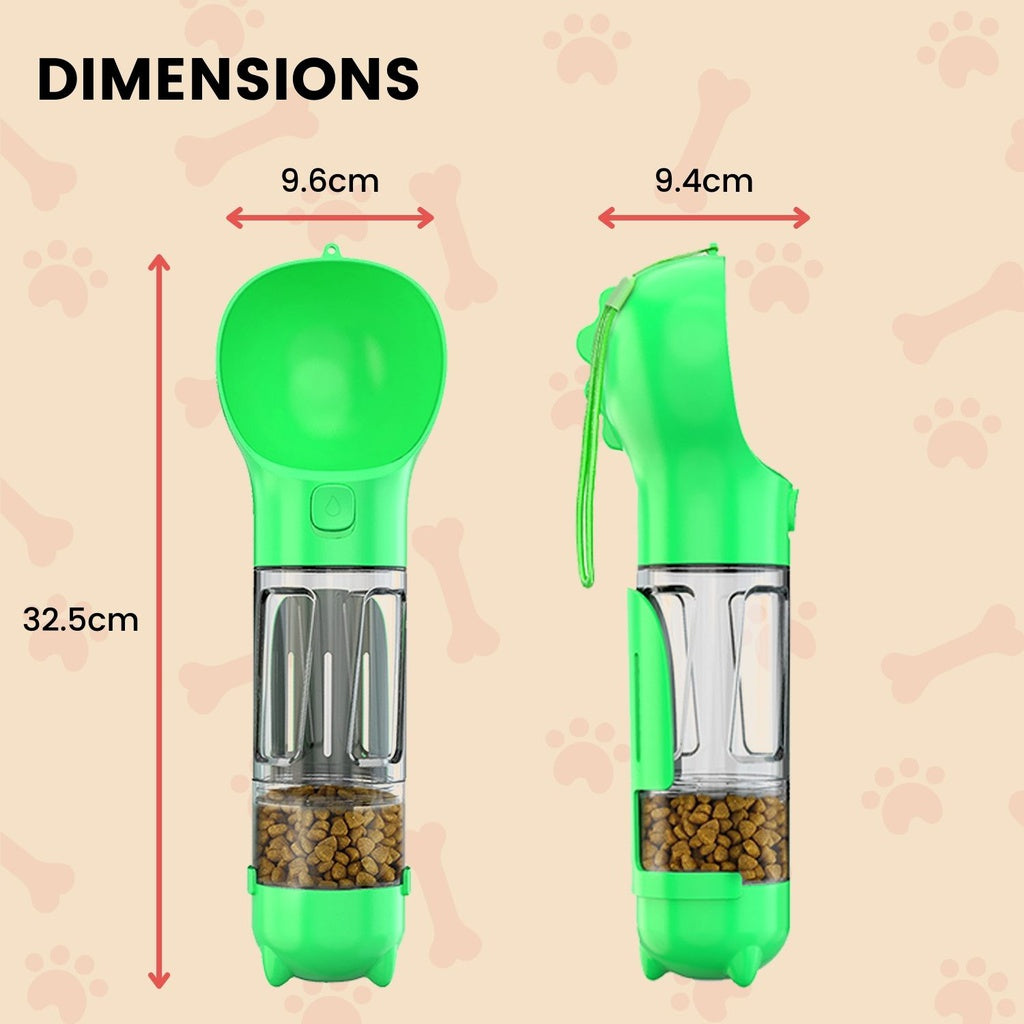 Floofi 4 in 1 pet scooper & feeder Green FI-FD-113-XQ