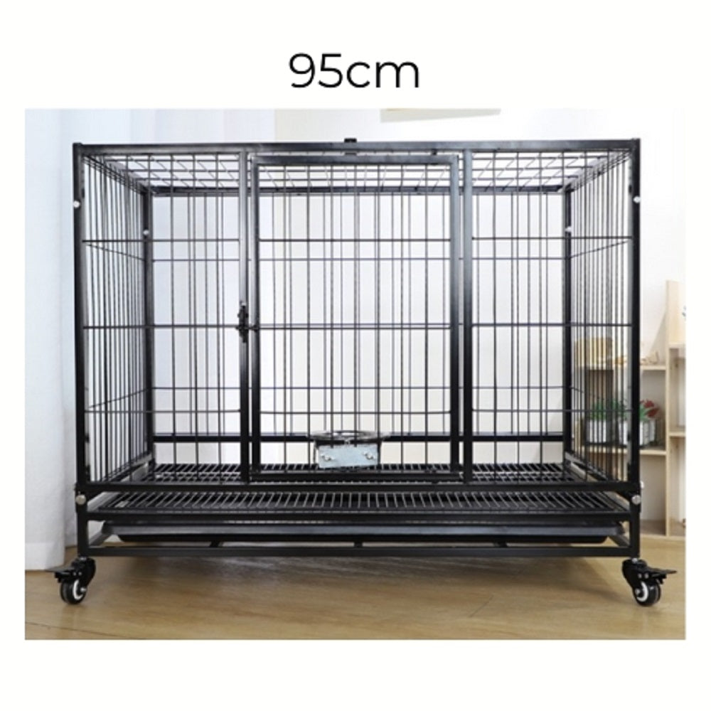 Floofi Dog Cage 38" (with wheels) FI-PC-131-XD