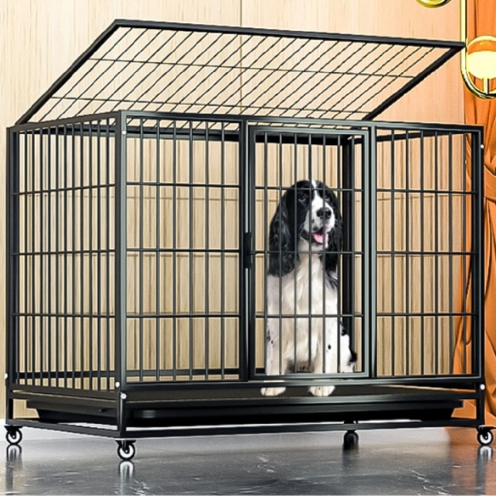 Floofi Dog Cage 38" (with wheels) FI-PC-131-XD