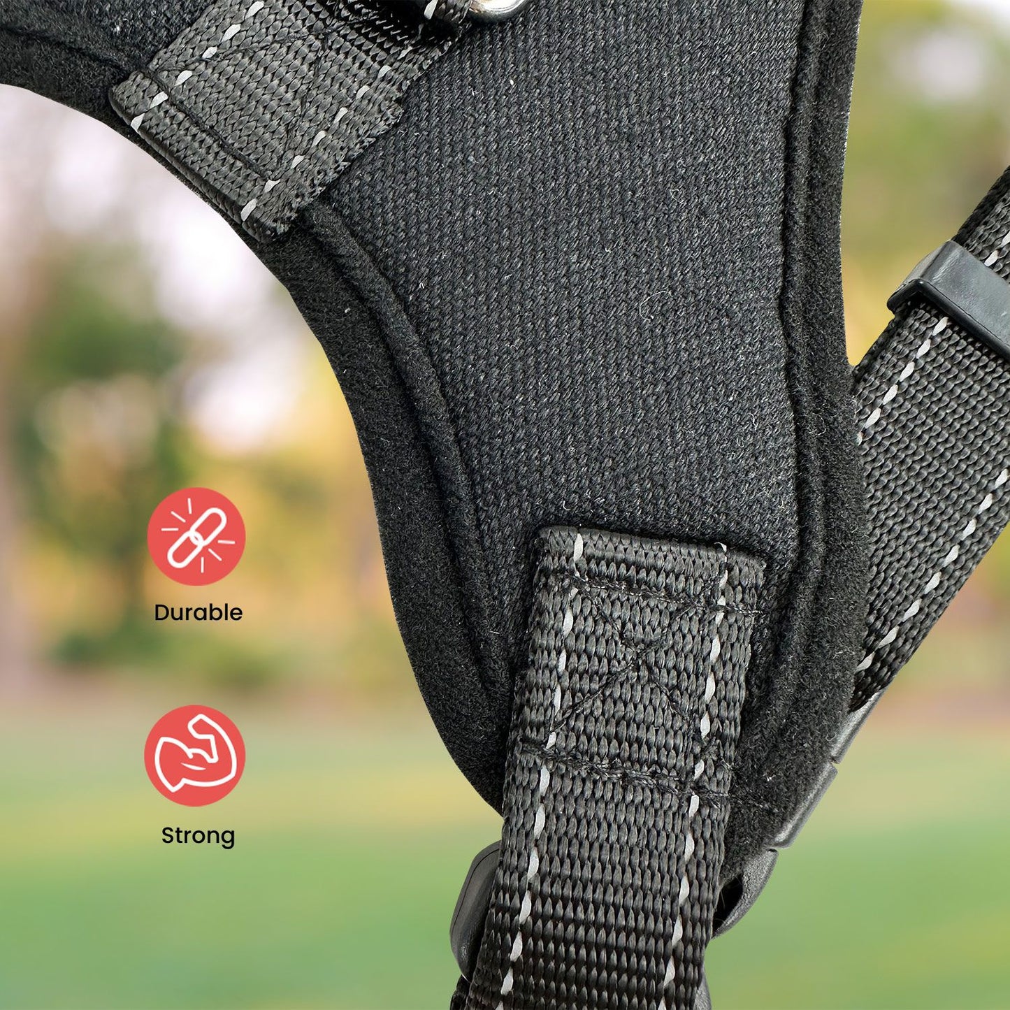 FLOOFI Dog Harness M Size (Black) FI-PC-153-XL