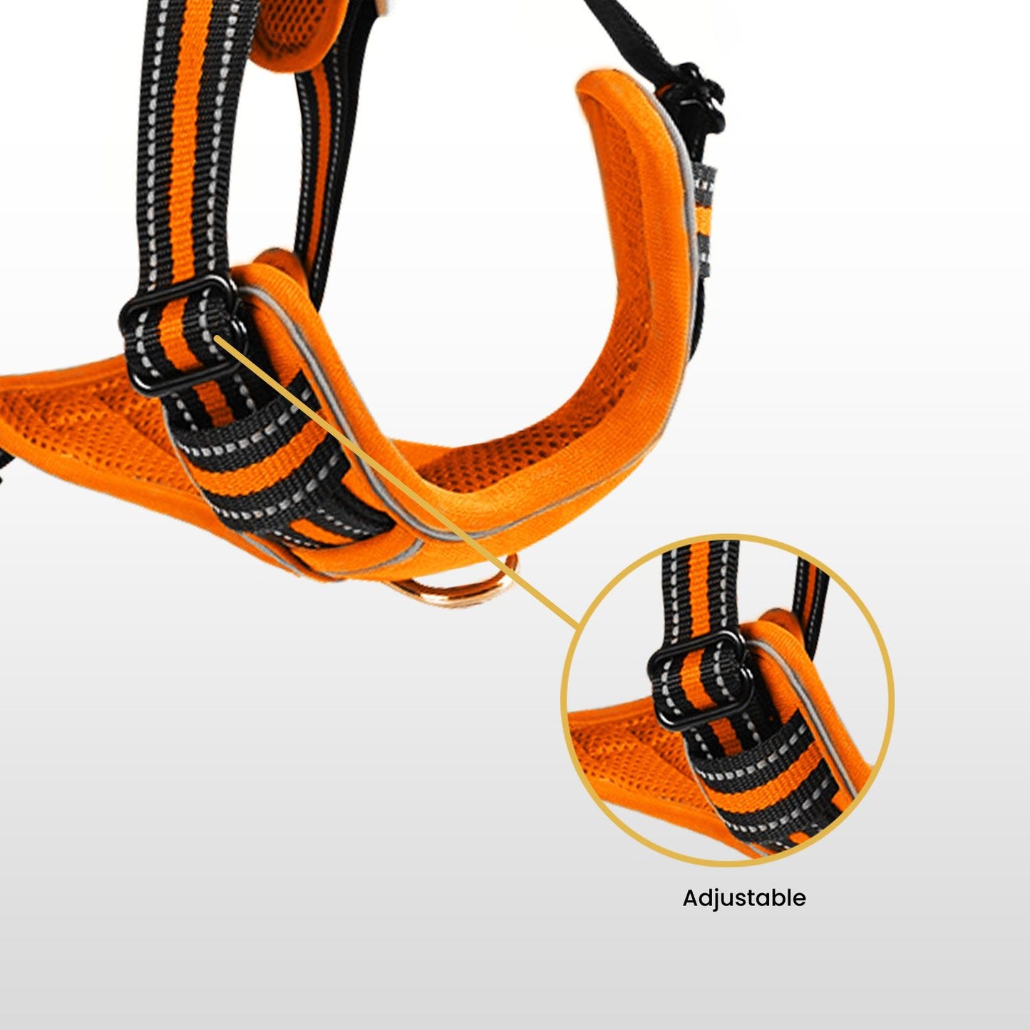 FLOOFI Dog Harness Vest XL Size (Orange) FI-PC-181-XL