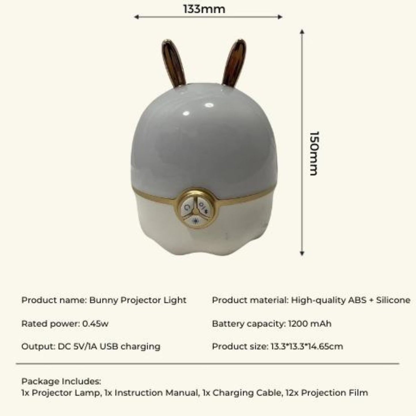 GOMINIMO Bunny Light Projector Speaker