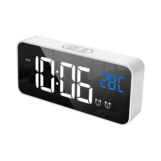 GOMINIMO Digital Clock Mirrored White GO-CK-101-FKT