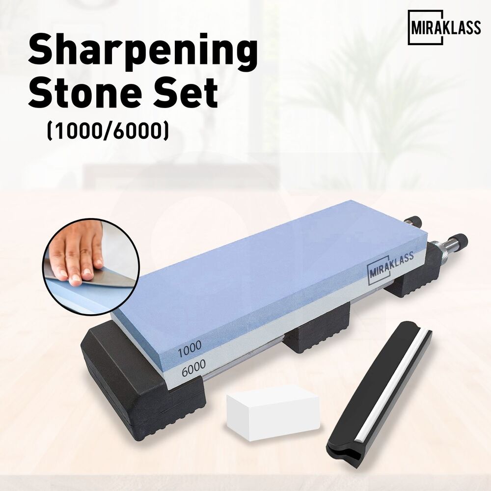 Miraklass Sharpening Stone Set (1000/6000 Grit) MK-WS-101-RL