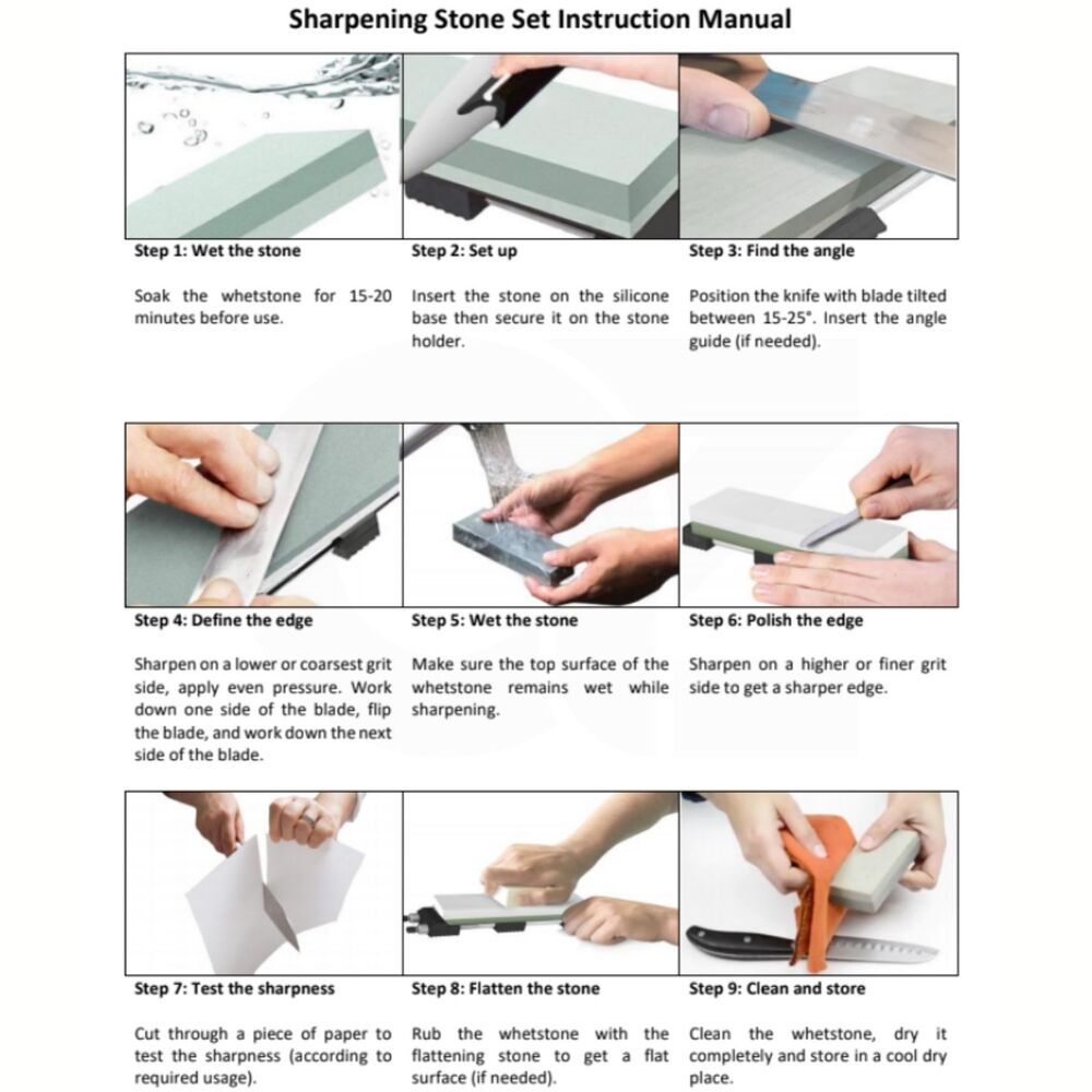 Miraklass Sharpening Stone Set (1000/6000 Grit) MK-WS-101-RL