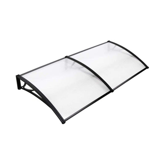 NOVEDEN Window Door Awning Canopy Outdoor UV Patio Rain Cover Clear White 1M X 2M Type 2 NE-AG-103-SU