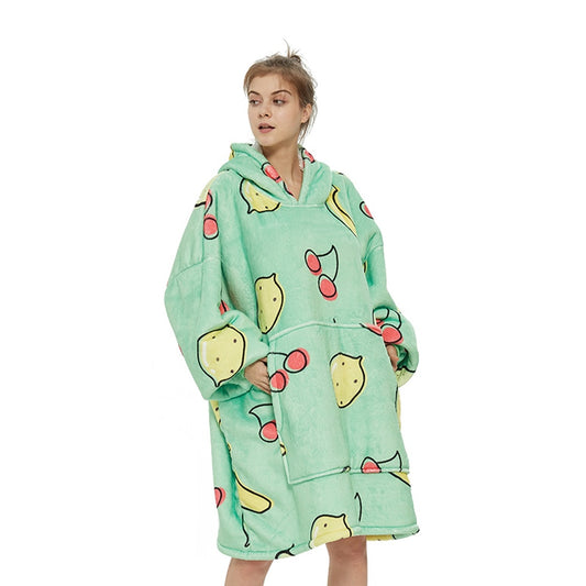 GOMINIMO Hoodie Blanket Green Cherry Lemon HM-HB-105-AYS