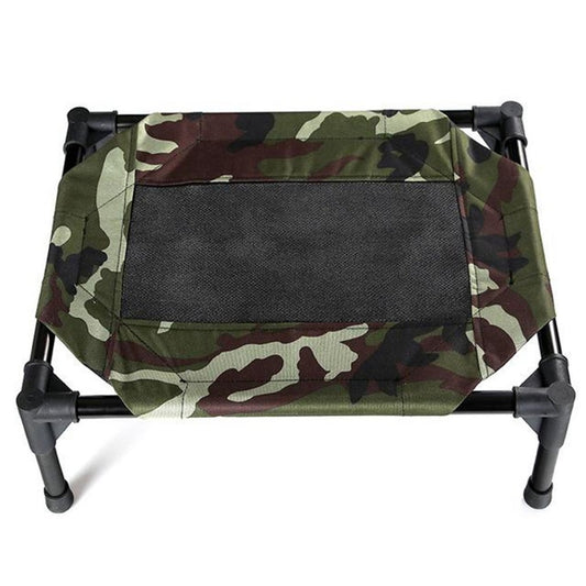 Floofi Elevated Camping Pet Bed (M Army) - PT-PB-148-QQQ