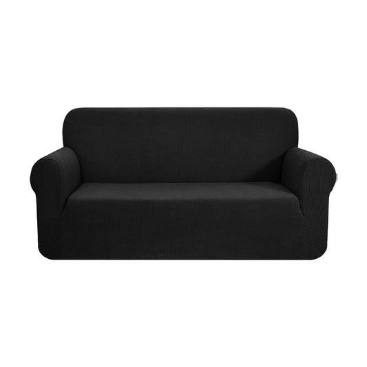 GOMINIMO Polyester Jacquard Sofa Cover 3 Seater (Black) HM-SF-103-RD