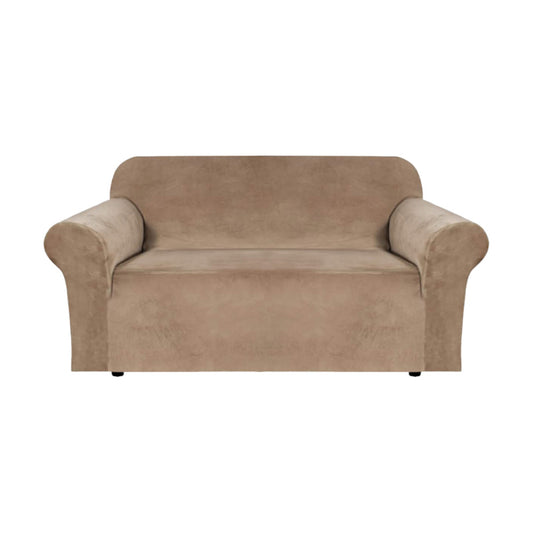 GOMINIMO Velvet Sofa Cover 2 Seater (Blush Brown) HM-SF-105-RD