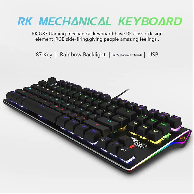 Royal Kludge RKG87 Dual Mode Mechanical Keyboard Black (Blue Switch)