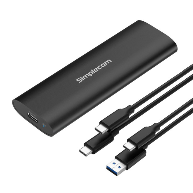 Simplecom SE516 NVMe / SATA Dual Protocol M.2 SSD Tool-Free USB-C Enclosure USB 3.2 Gen 2 10Gbps