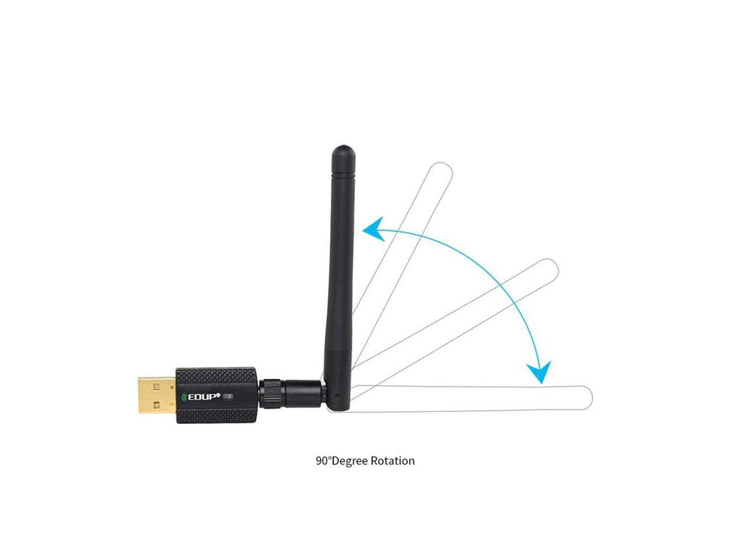 Simplecom NW611 AC600 WiFi Dual Band USB Adapter with 5dBi High Gain Antenna