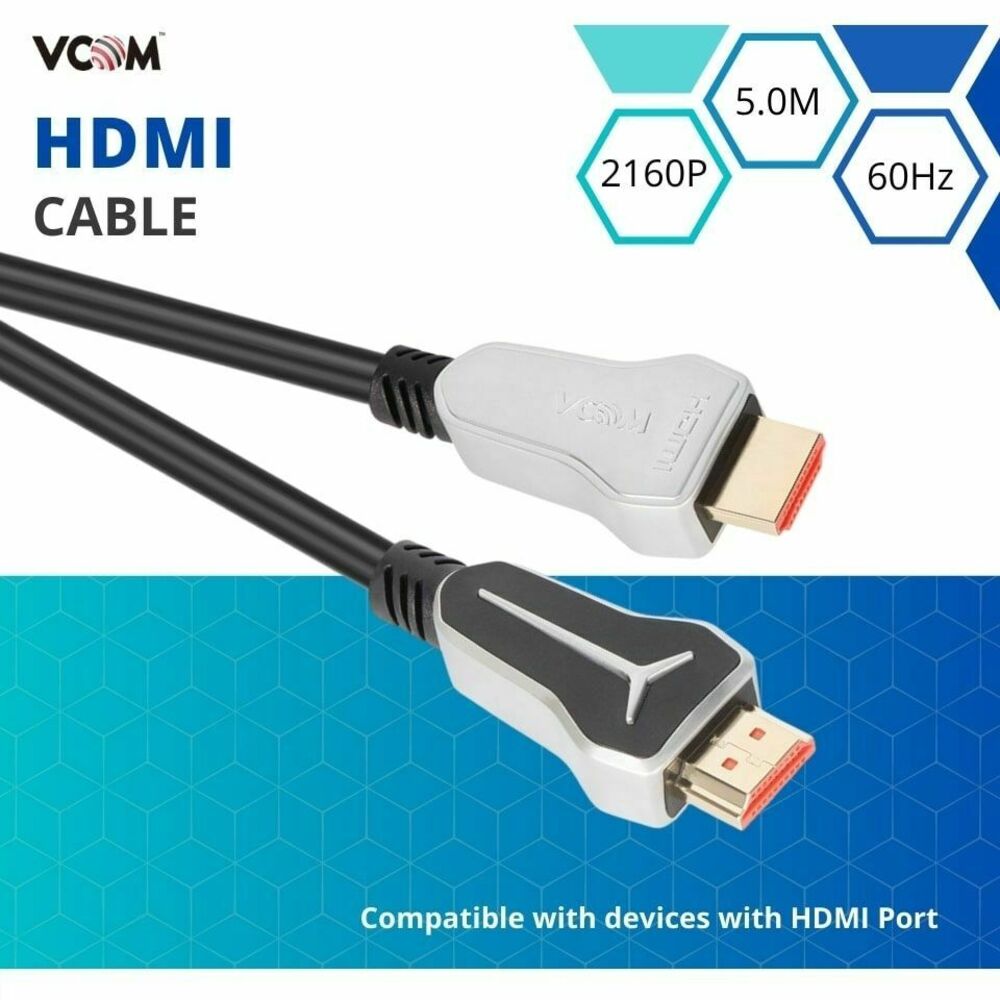 VCOM HDMI 2.0V AM/AM Cable 4K 60Hz 18Gbps (Zinc) - 5m - CG579-5.0