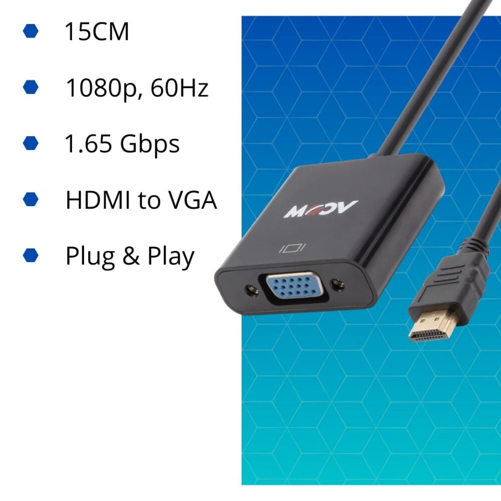 VCOM HDMI AM to VGA/F Cable - CG591-B-0.15