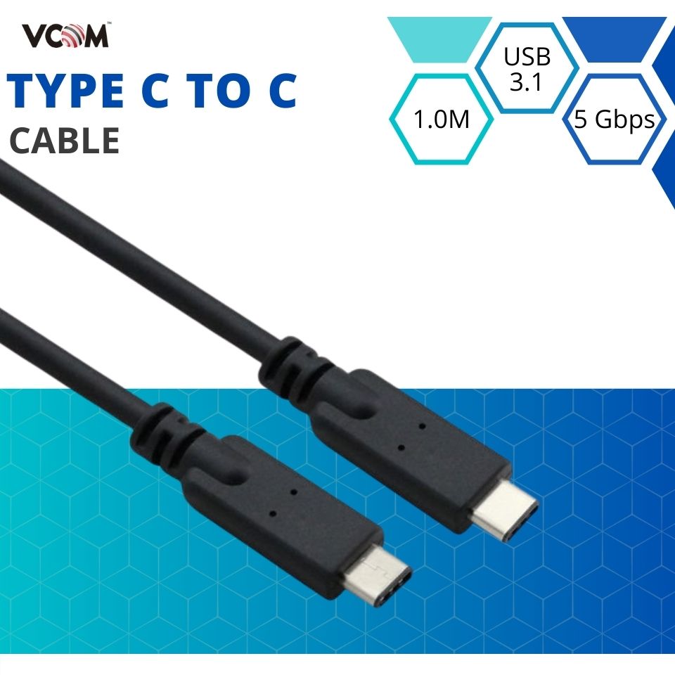 VCOM USB 3.1V C/M to C/M Cable - 1m - CU400