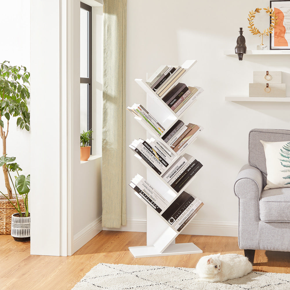 VASAGLE Tree Bookshelf 8 Tier White LBC11WTV1 LBC11WTV1