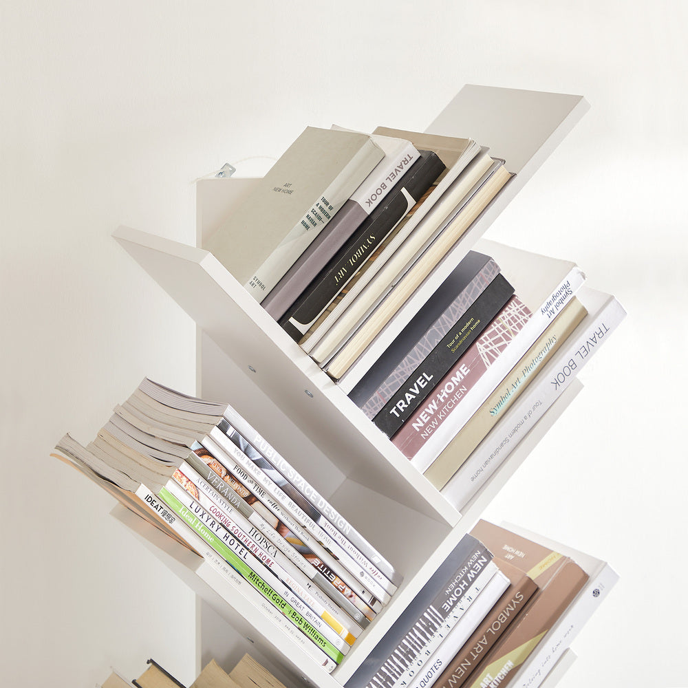 VASAGLE Tree Bookshelf 8 Tier White LBC11WTV1 LBC11WTV1