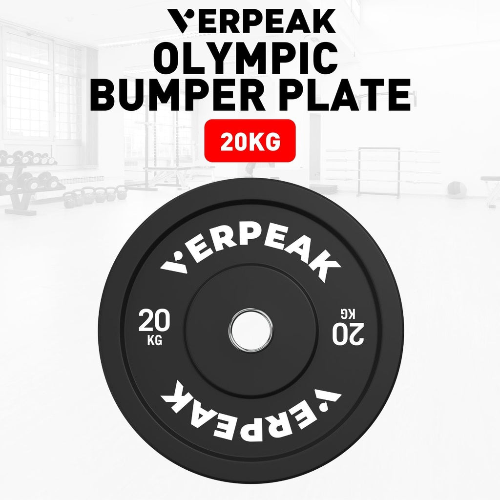 VERPEAK Black Bumper Weight Plates-Olympic (10kgx2) VP-WP-101-FP / VP-WP-101-LX