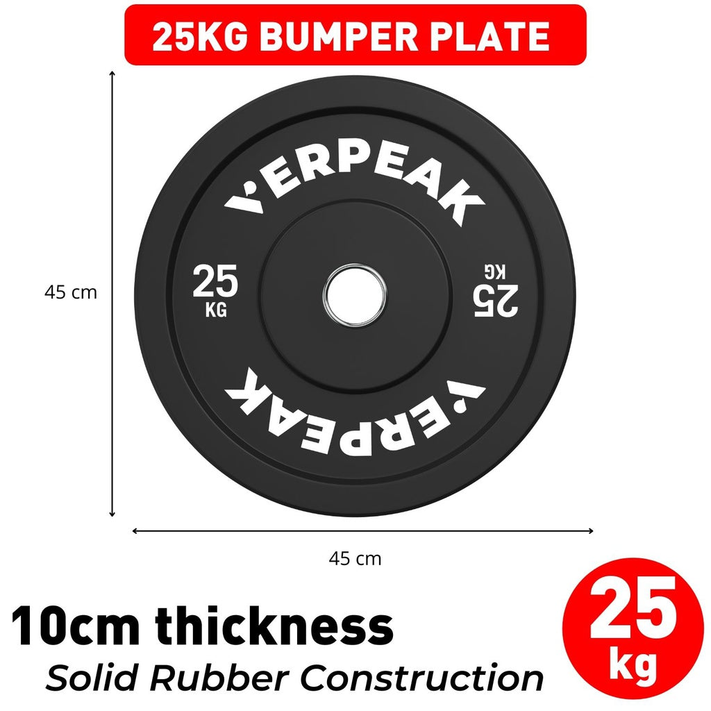 VERPEAK Black Bumper weight plates-Olympic (20kgx1) VP-WP-103-FP / VP-WP-103-LX