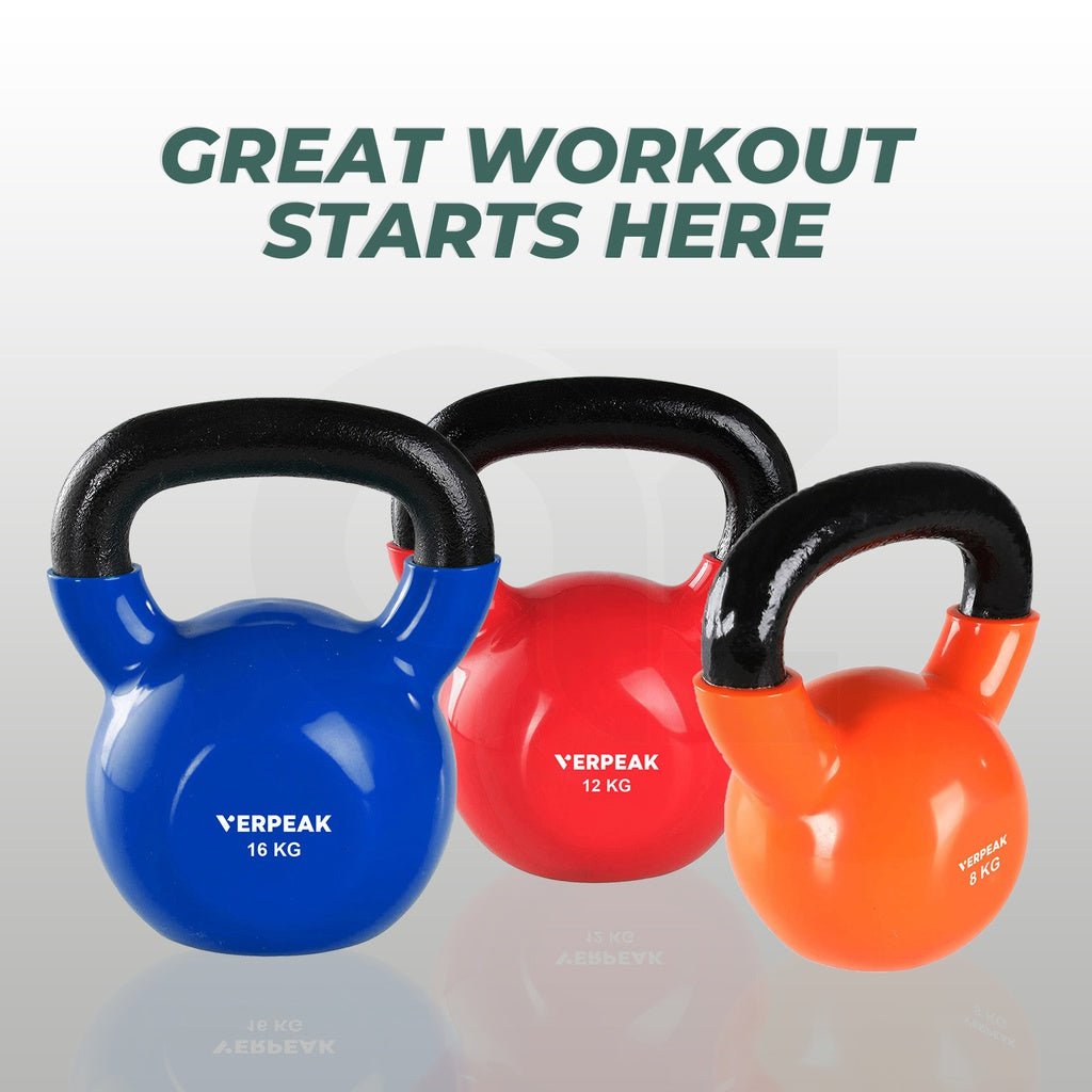 Verpeak Vinyl Kettlebell 16kg Blue VP-KB-128-AC