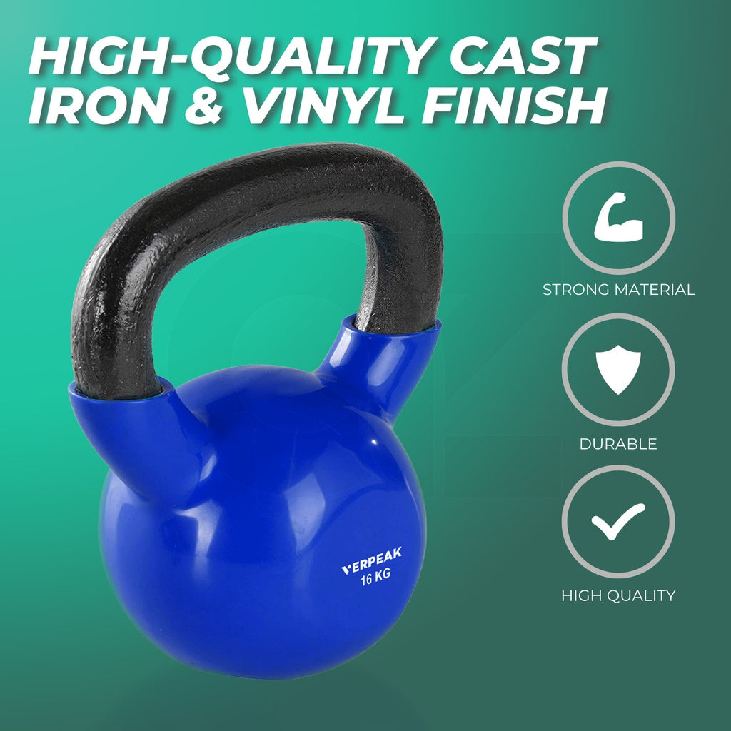 Verpeak Vinyl Kettlebell 8kg Orange VP-KB-126-AC