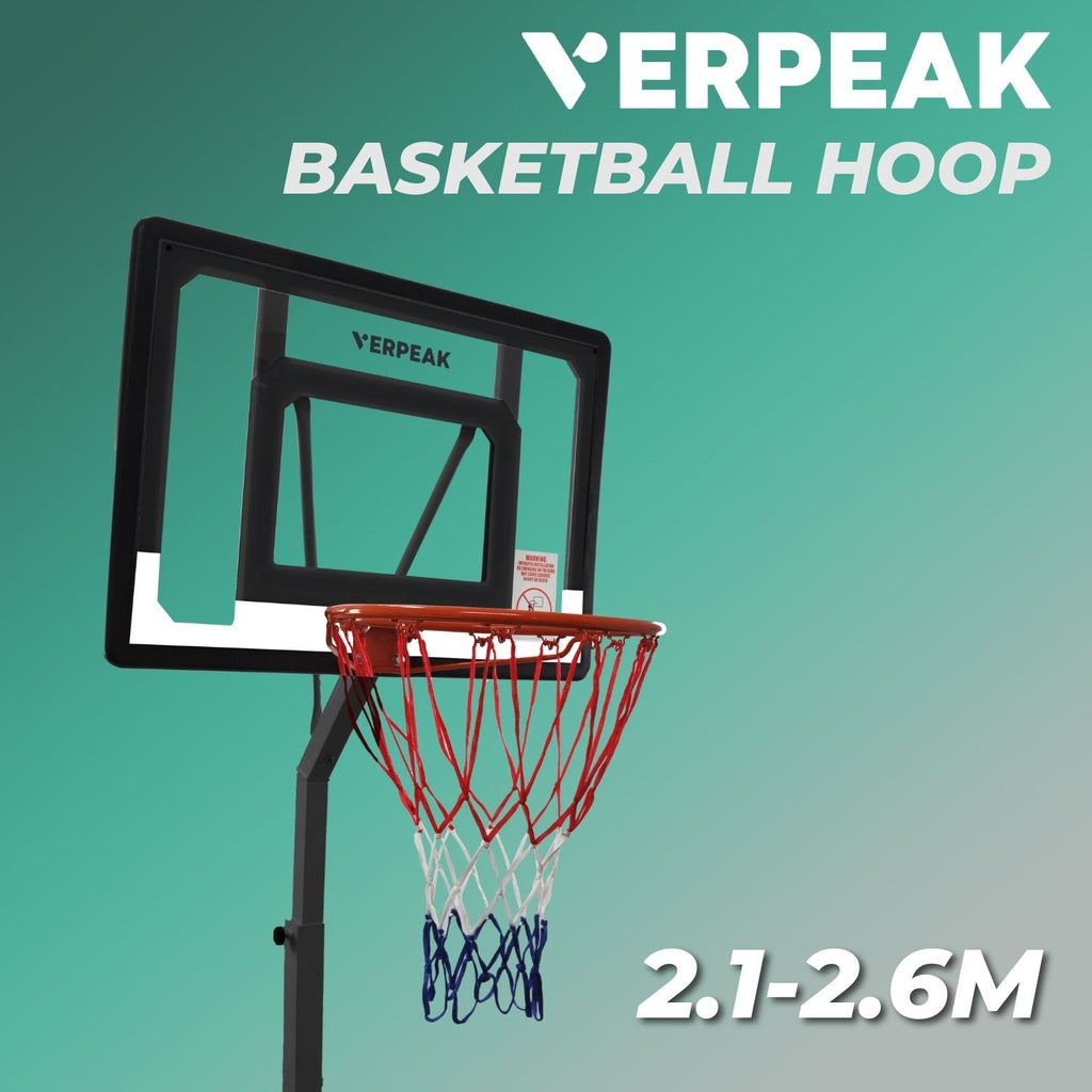 Verpeak Basketball Hoop Stand ( 2.1M - 2.60M ) BLACK VP-BHS-102-SBA