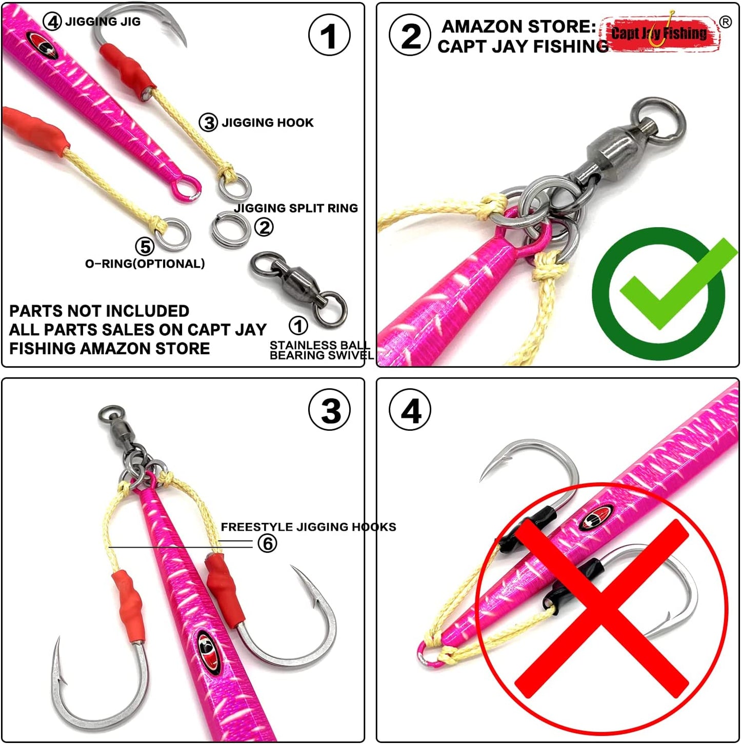 Capt Jay Fishing Assist Hooks #11 (3pc)