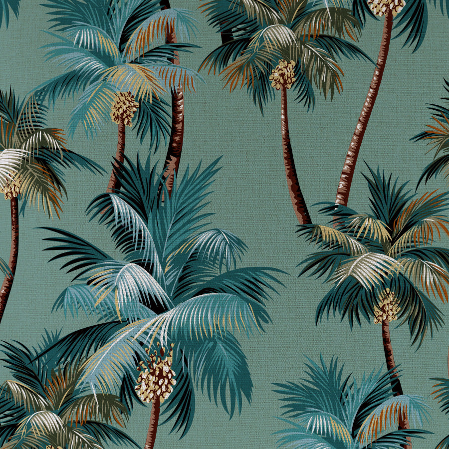 Cushion Cover-With Piping-Palm Trees Lagoon-35cm x 50cm