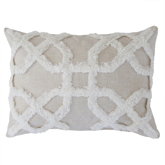 Cushion Cover-Boho Textured Single Sided-Lattice-30cm x 50cm