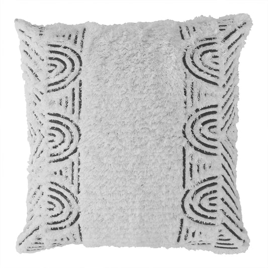 Cushion Cover-Boho Textured Single Sided-Africa Mono-50cm x 50cm