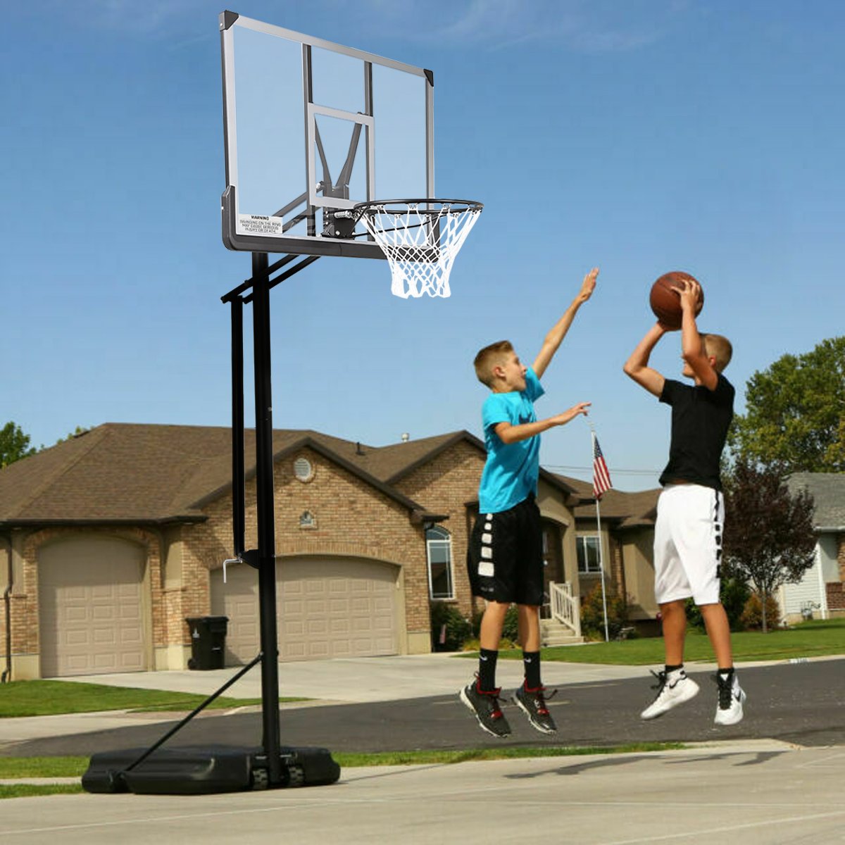 Kahuna Height-Adjustable Basketball Portable Hoop for Kids and Adults