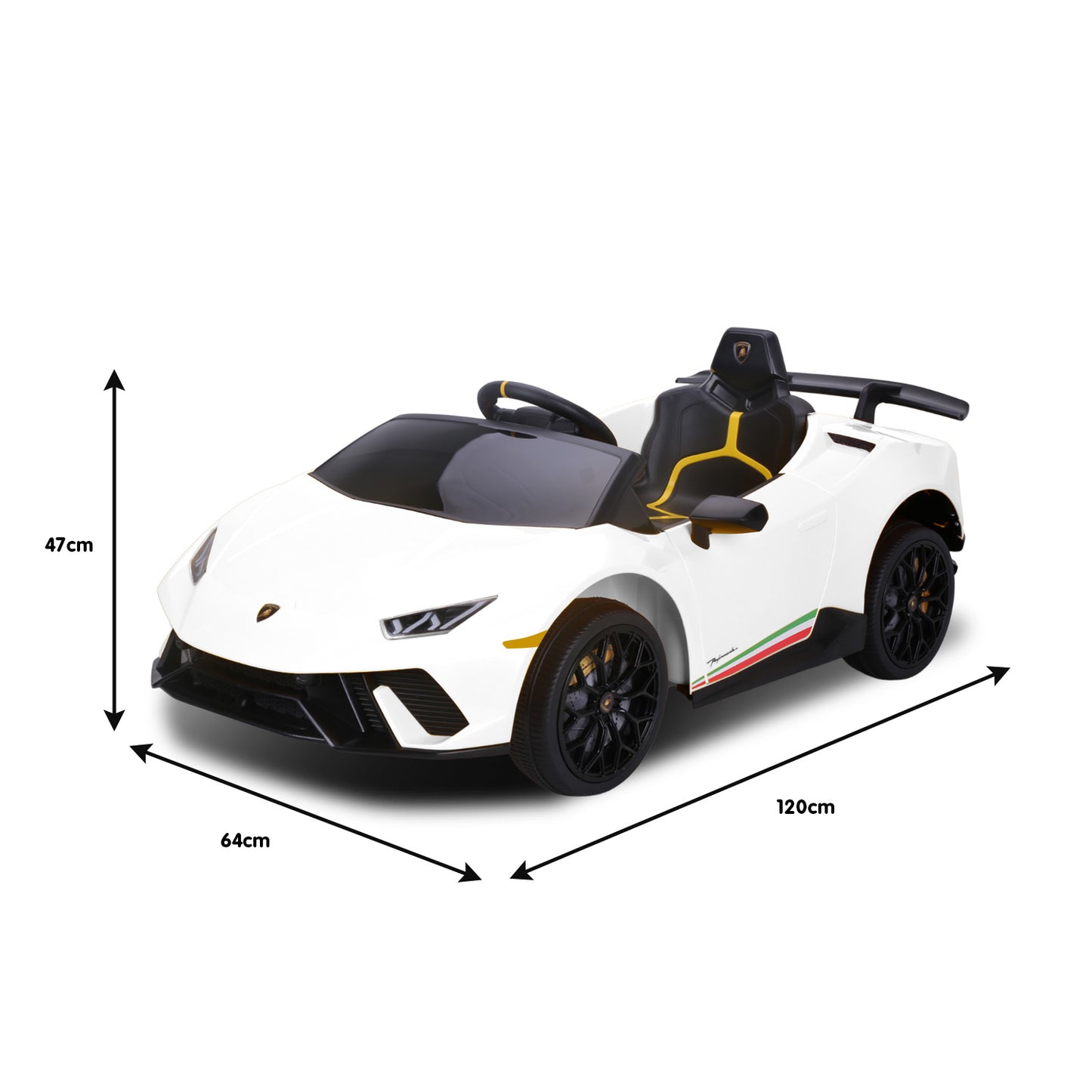 Kahuna Lamborghini Performante Kids Electric Ride On Car Remote Control by Kahuna - White