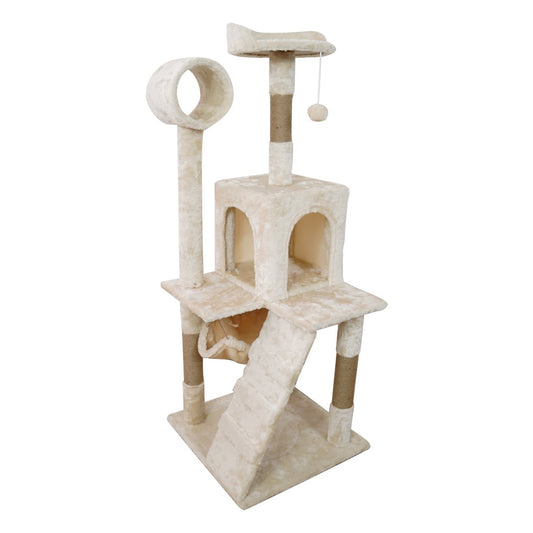 Furtastic 135cm Cat Tree Scratching Post - Beige