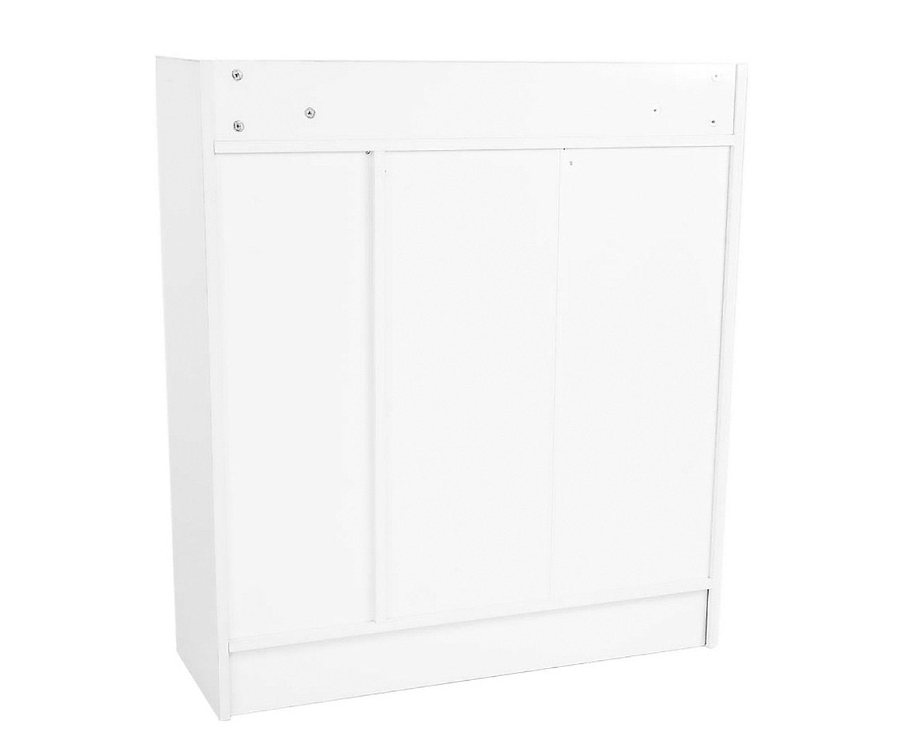 Sarantino New 21 Pairs Shoe Cabinet Rack Storage Organiser Shelf 2 Doors Cupboard White