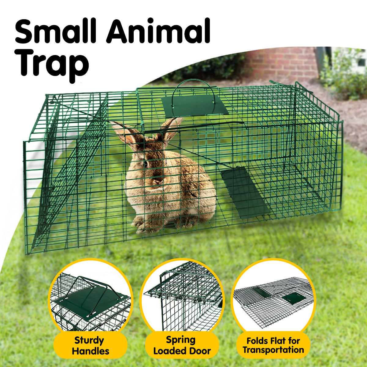 Klika Humane Live Animal Trap Possum Rat Rabbit Hare Catcher Folding Cage