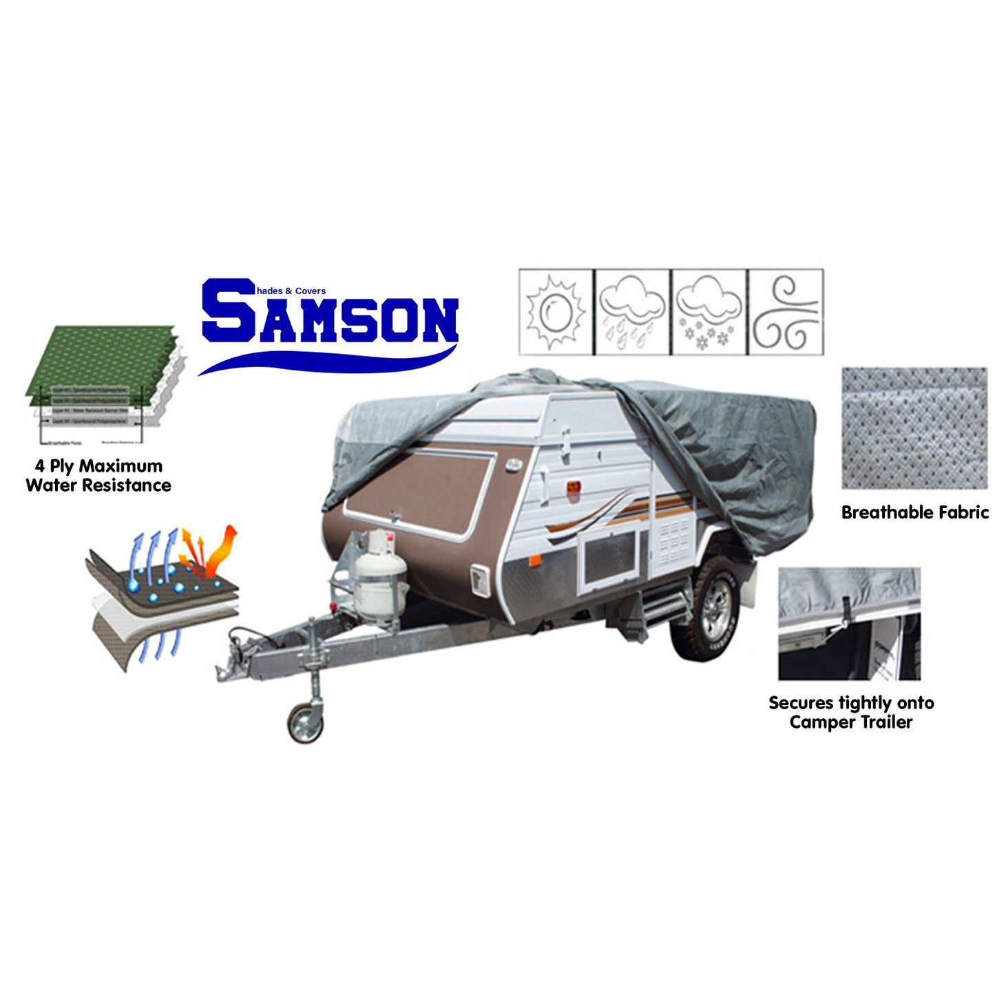 Samson Heavy Duty Trailer Camper Cover 10-12ft