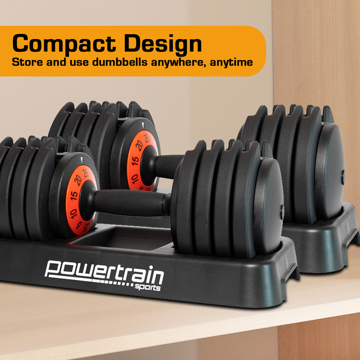 Powertrain GEN2 Pro Adjustable Dumbbell Set - 50kg