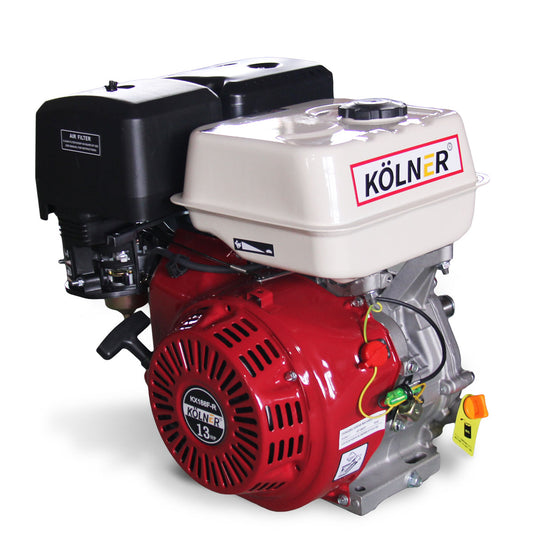 Kolner 13hp 25.4mm Horizontal Key Shaft Q Type Petrol Engine - Recoil Start