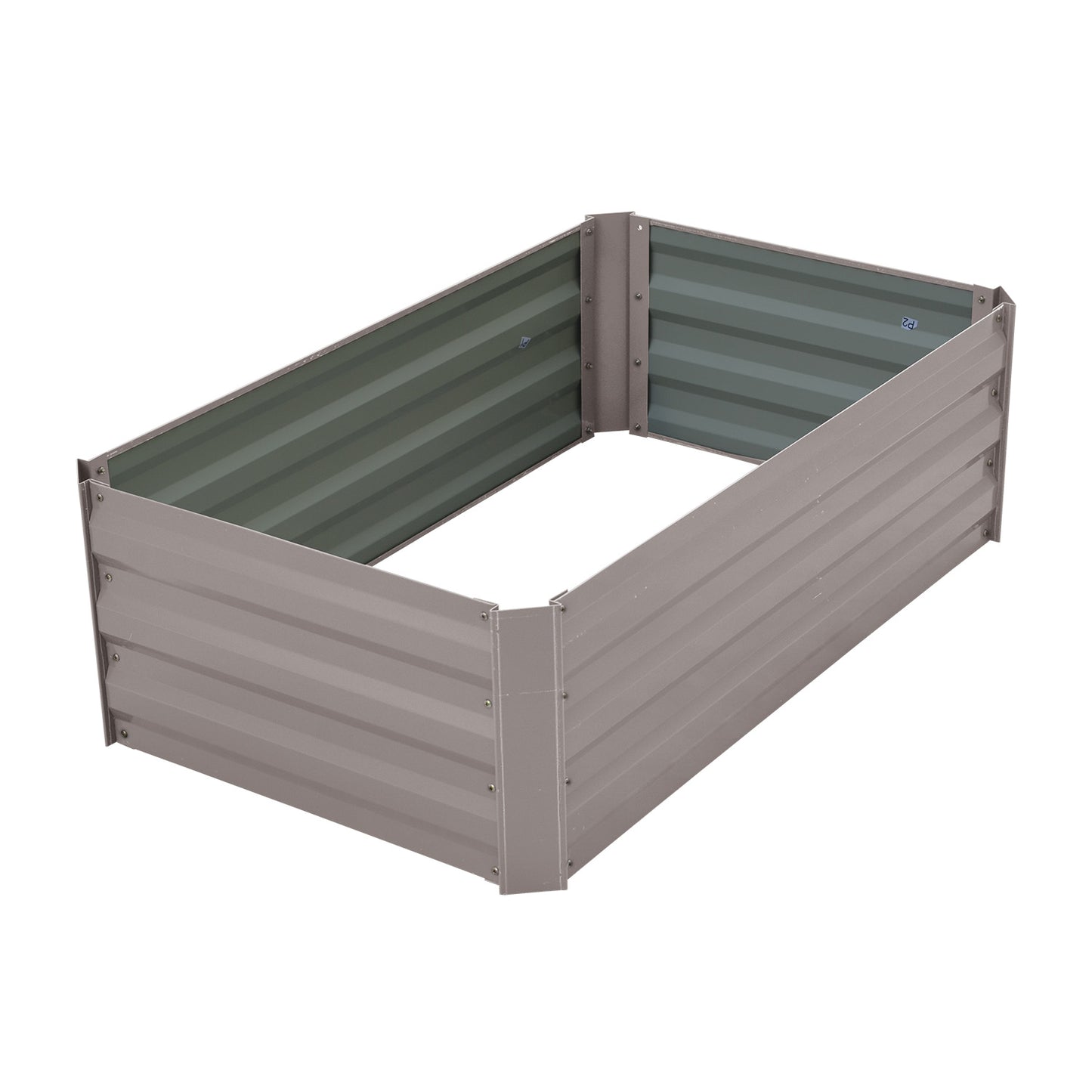 Wallaroo Garden Bed 100 x 60 x 30cm Galvanized Steel - Grey